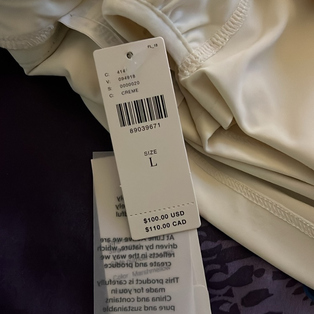 NWT Anthropologie Lune Active River Lift Striped Mini Skirt in Cream - Picture 9 of 9